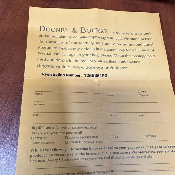 Dooney & Bourke Orange Leather Crossbody Bag - Picture 9 of 9